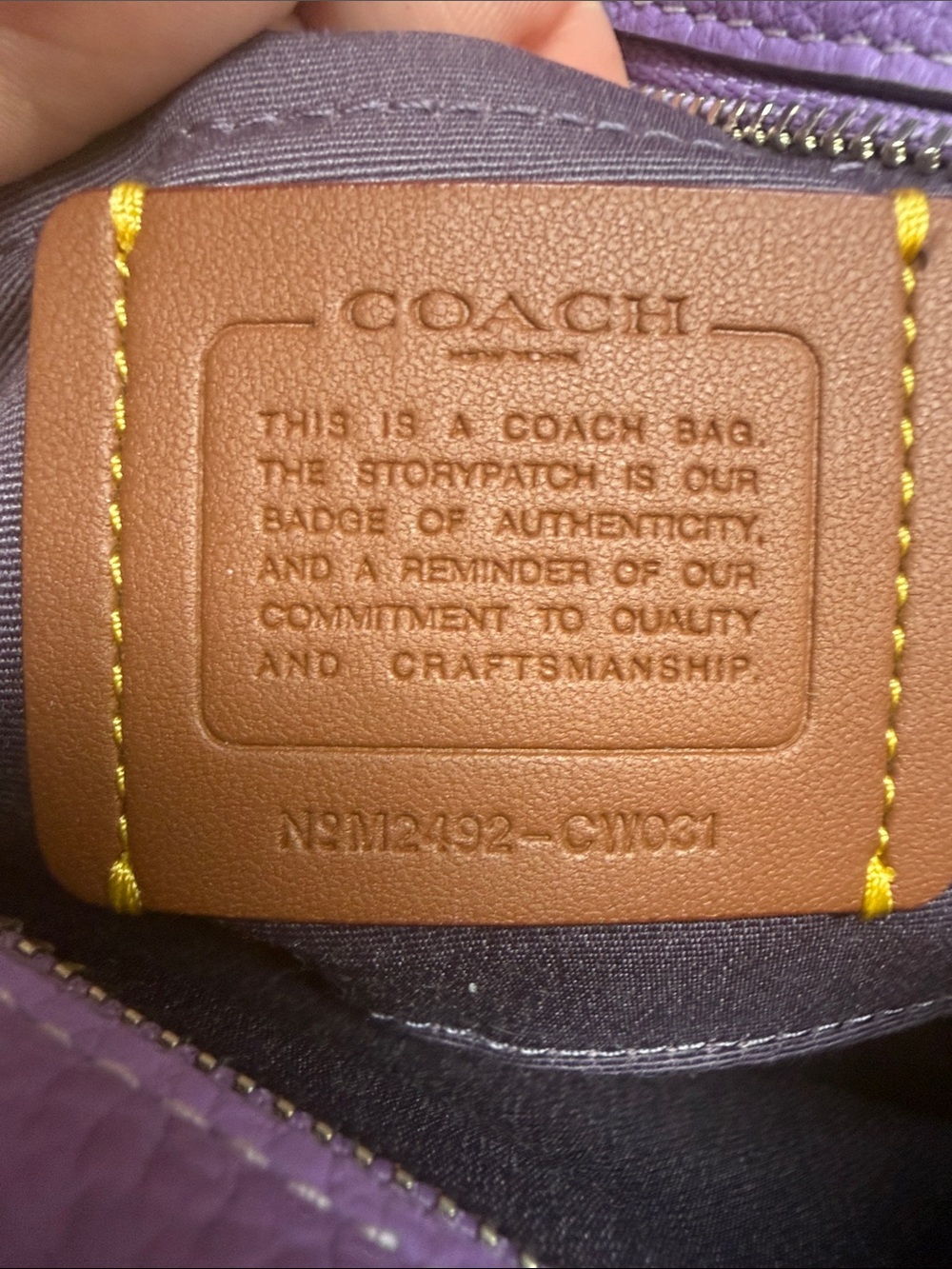 Coach City Mini Tote Bag in Iris/Purple - Picture 5 of 6